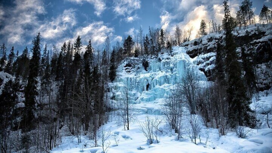 Rovaniemi to Korouoma Canyon Ice Waterfalls with BBQ