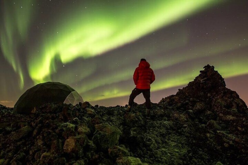 From an evening with a 5 star Northern Lights show at Aurora Basecamp. 