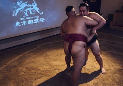 Tokyo Ginza : Sumo and Mikoshi Experience with meal plan