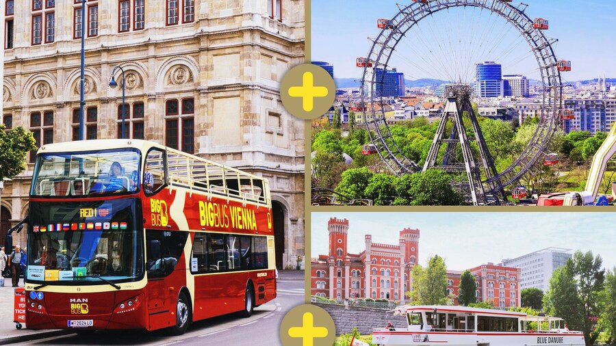 Vienna 24-Hour Hop-On, Hop-Off Ticket & Riesenrad + Optional River Cruise
