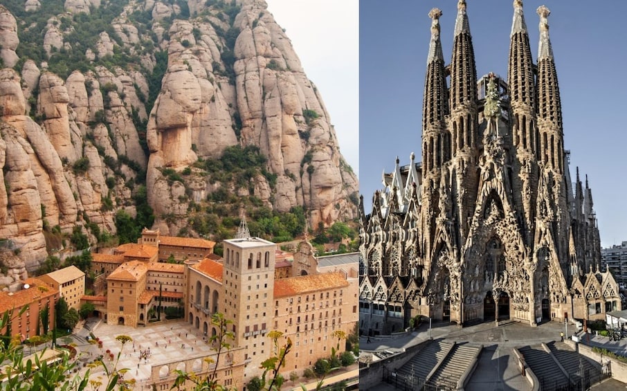 Montserrat and Sagrada combo imageMontserrat Monastery 