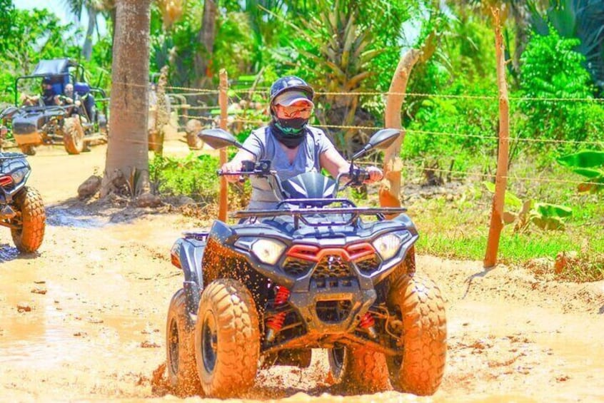 Guided Tour in Four Wheels (ATV) by Macao Beach, Taíno Cave and Typical House