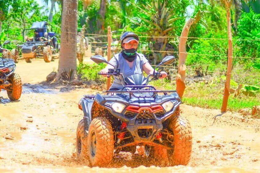 Guided Tour in Four Wheels (ATV) by Macao Beach, Taíno Cave and Typical House