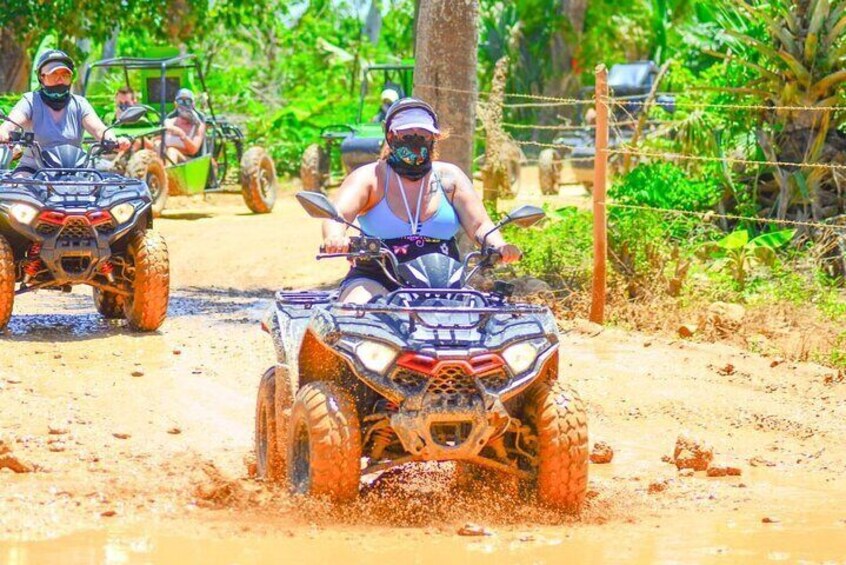 Guided Tour in Four Wheels (ATV) by Macao Beach, Taíno Cave and Typical House