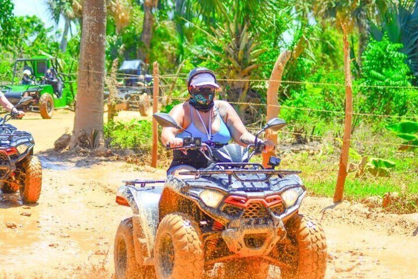 Guided Tour in Four Wheels (ATV) by Macao Beach, Taíno Cave and Typical House