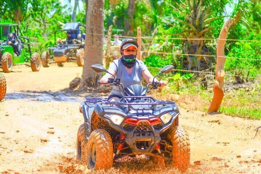 Guided Tour in Four Wheels (ATV) by Macao Beach, Taíno Cave and Typical House