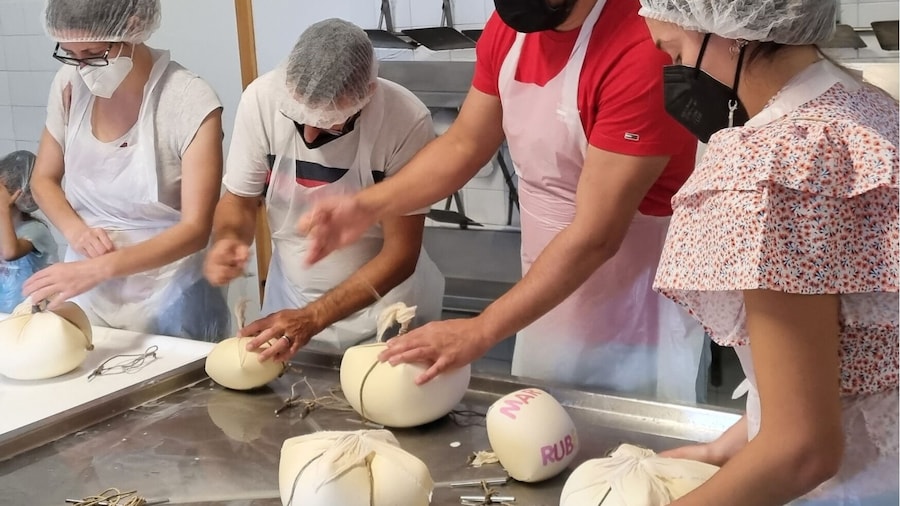 Produce & tasting the cheese from the Island