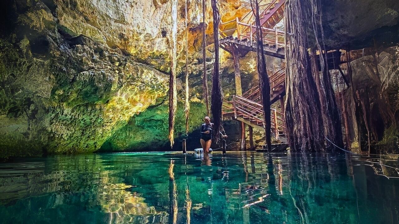 Quick Getaway: Cave Expedition and Cenotes Swim from Merida