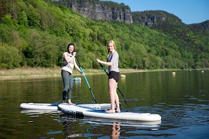 Stand up paddleboard and scooter tour in Bohemian Switzerland