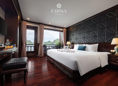 2/3-Day Halong & Lan Ha Bay Erina 5* Cruise balcony, bathtub