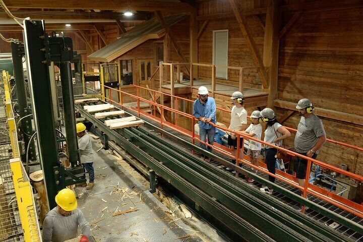 Wood Bat Mill Tour Visitors