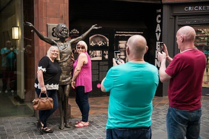 You'll find Cilla Black waiting with open arms outside the Cavern Club entrance on Mathew Street
