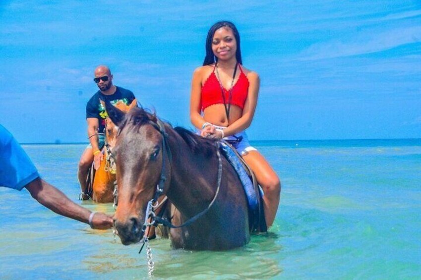 Kennedy's Horseback riding, Blue Hole and Secret Falls from Montego Bay