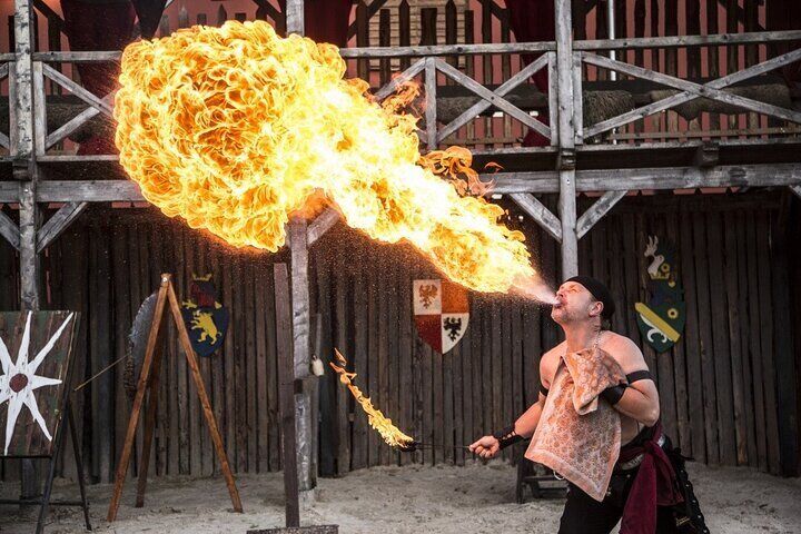 Medieval Dinner Show Castle and Brewery Tour with Hotel pick up