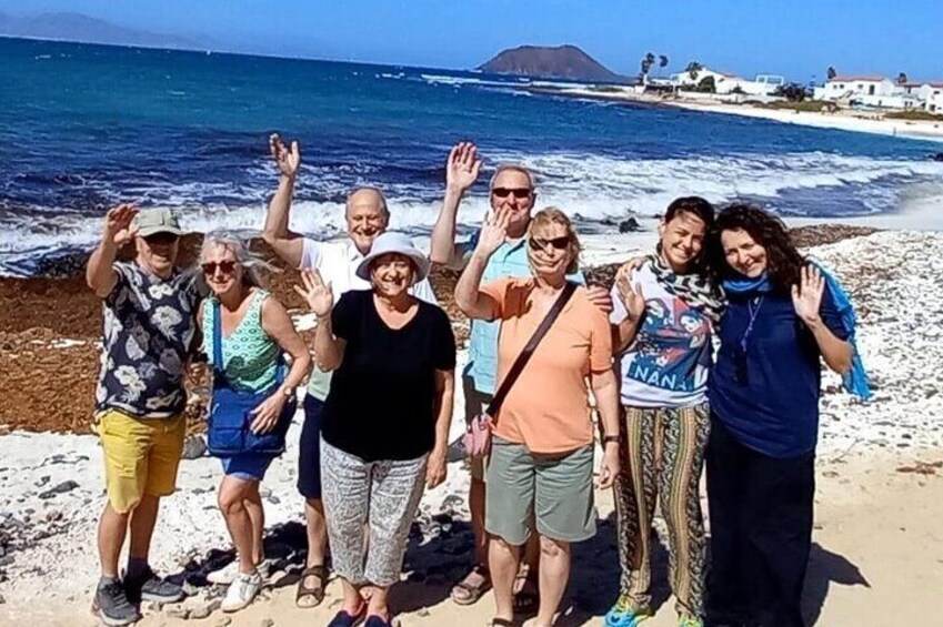 Visiting the famous Coral beaches in Corralejo. 