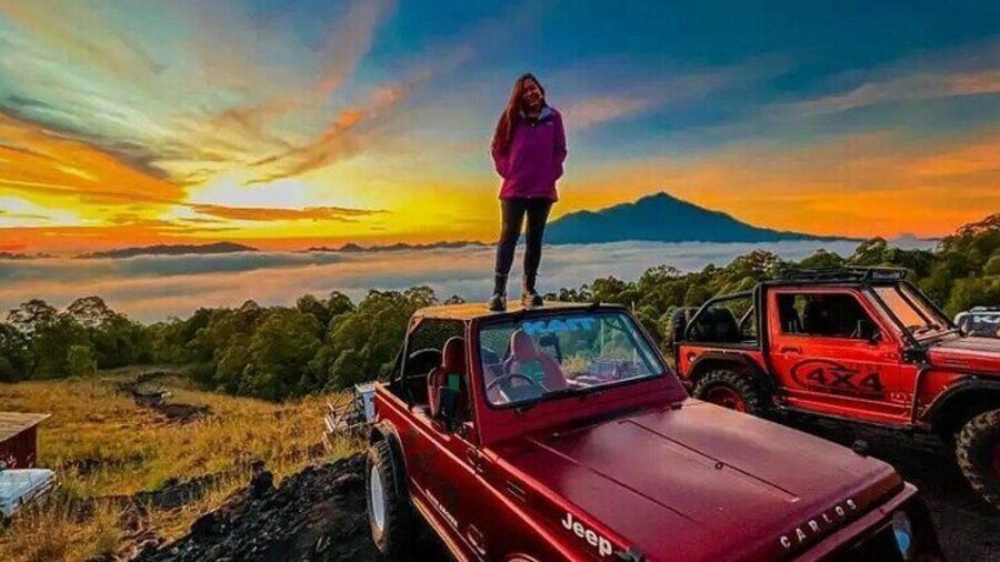 Private Bali Jeep Tour Volcano Batur Sunrise,Blacklava,Black Sand
