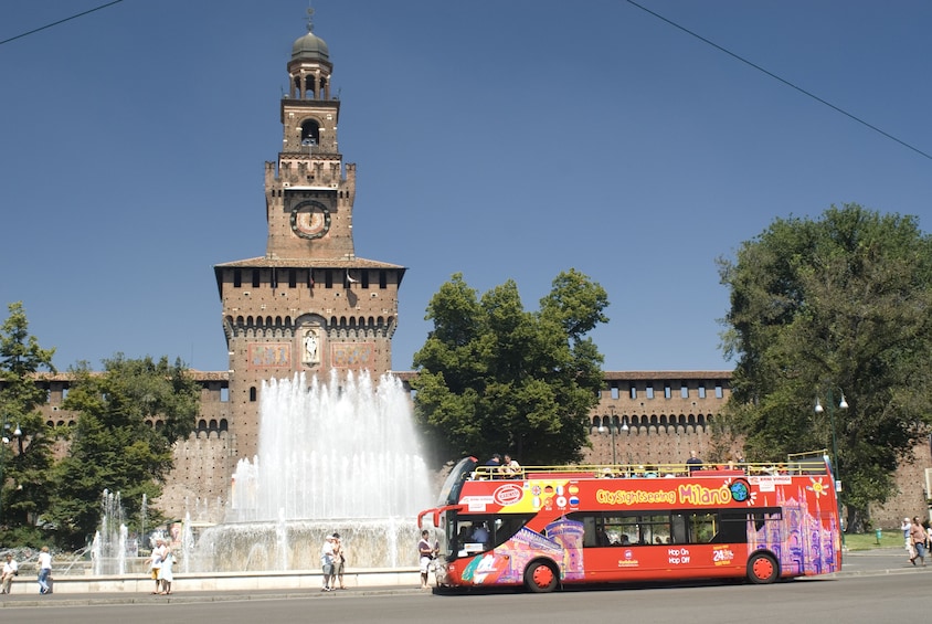 City Sightseeing tour of Milan next to Sforza Castle