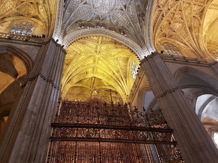 Inside the Seville cathedral