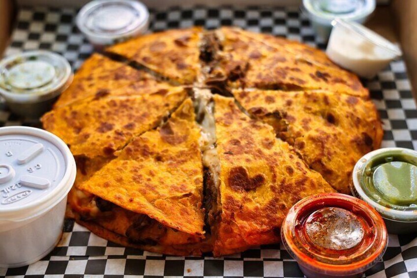 Birria Quesadilla with Toppings in Naples, FL