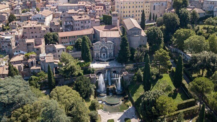 View of Villa D'Este from sky !
