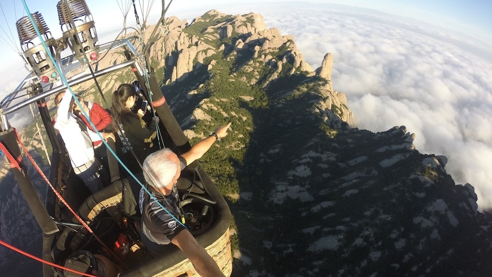 View from Hot Air Balloon over Montserrat 