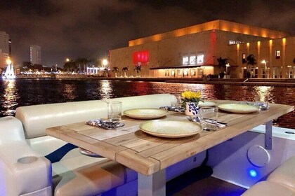 Romantic Night Dinner by Luxury Boat by Cartagena Bay