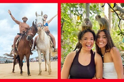 Monkeys Land plus horseback riding beach in Puerto Plata