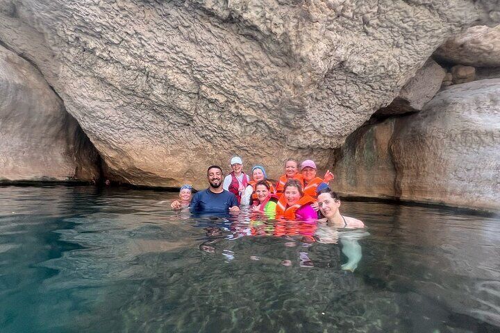 Sharing Tour to Wadi Shab, Bimmah Sinkhole and Fins Beach