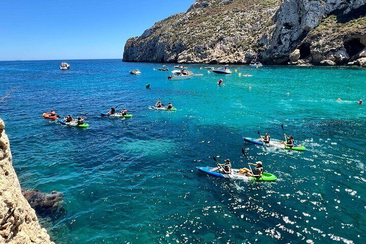 Kayak Granadella Guided Tour in its caves and Cala en Caló