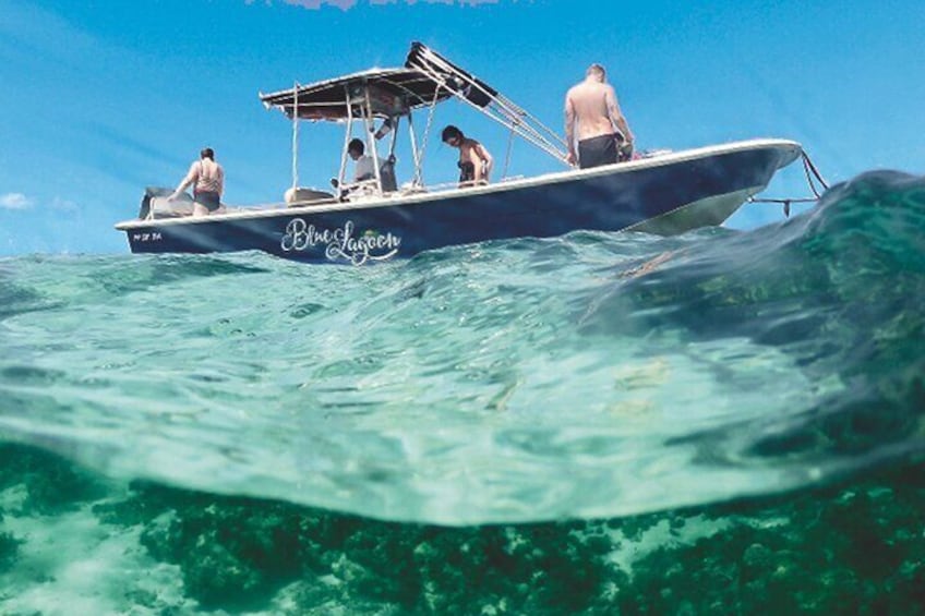 Private boat trip with guide on the most beautiful lagoon of Guadeloupe