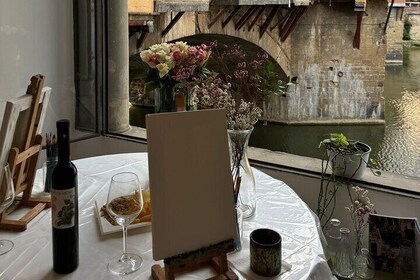 Paint and Wine Experience with Ponte Vecchio View
