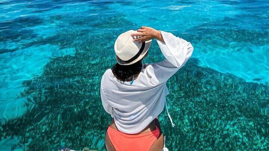 Isla Mujeres Catamaran Tour with Snorkeling, Open Bar and Buffet