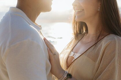 Sunrise photo shoot on Riviera Maya beach