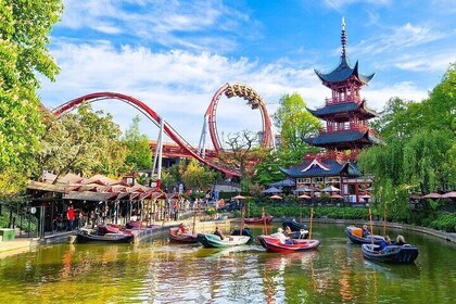 Tivoli Gardens Copenhagen Entrance with Ride Pass Combo