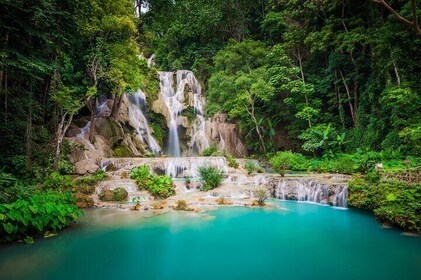 Kuang Si Waterfalls and Hmong Village Half-Day Tour