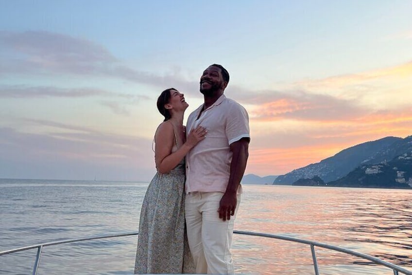 Sunset cruise on Amalfi Coast