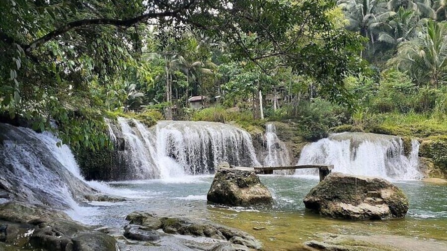 Take a deep with the refreshing water of Pangas Falls