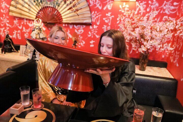 “Take on the Giant Sakazuki Challenge and sip sake like a true Shogun.”