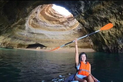 From Faro: Kayak into Benagil Cave, visit Algar Seco & Carvoeiro
