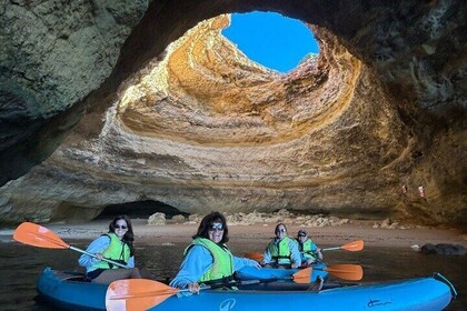 From Faro: Kayak into Benagil Cave, visit Algar Seco & Carvoeiro