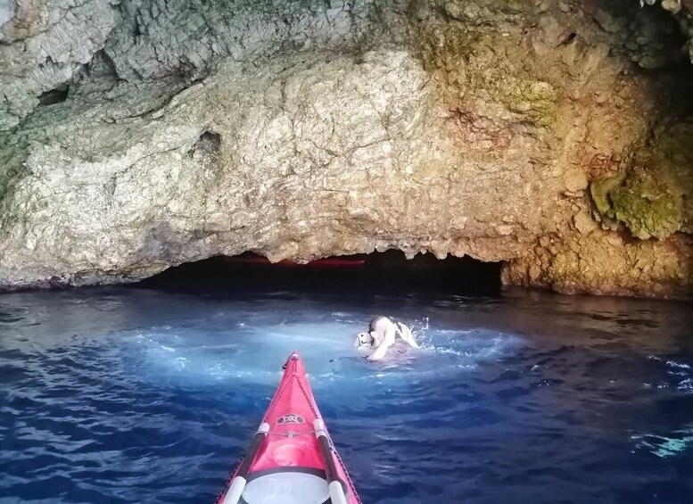 Picture 23 for Activity Lefkada: Blue Cave Kayak Tour with a Taste of Greece