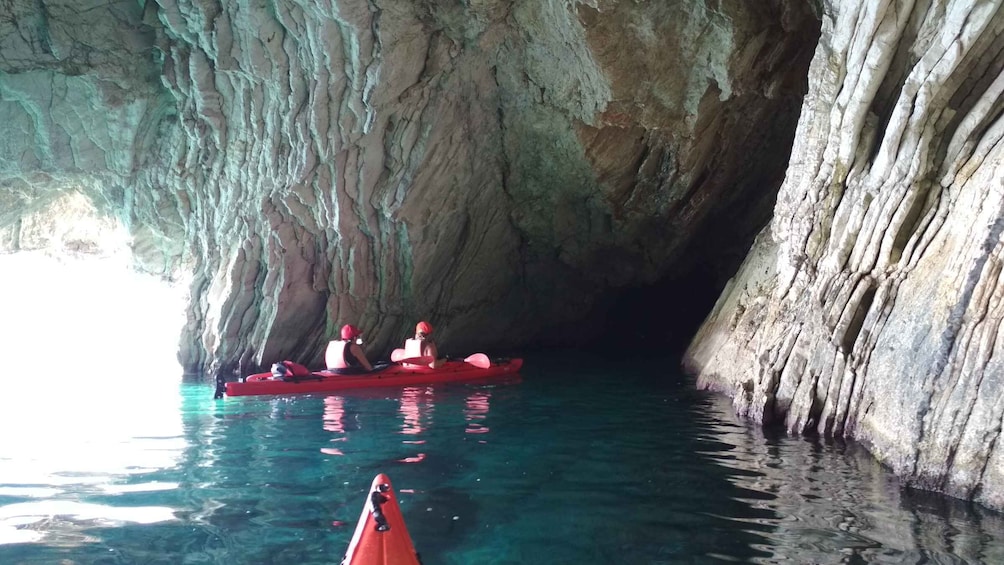 Picture 30 for Activity Lefkada: Blue Cave Kayak Tour with a Taste of Greece