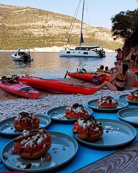 Picture 18 for Activity Lefkada: Blue Cave Kayak Tour with a Taste of Greece