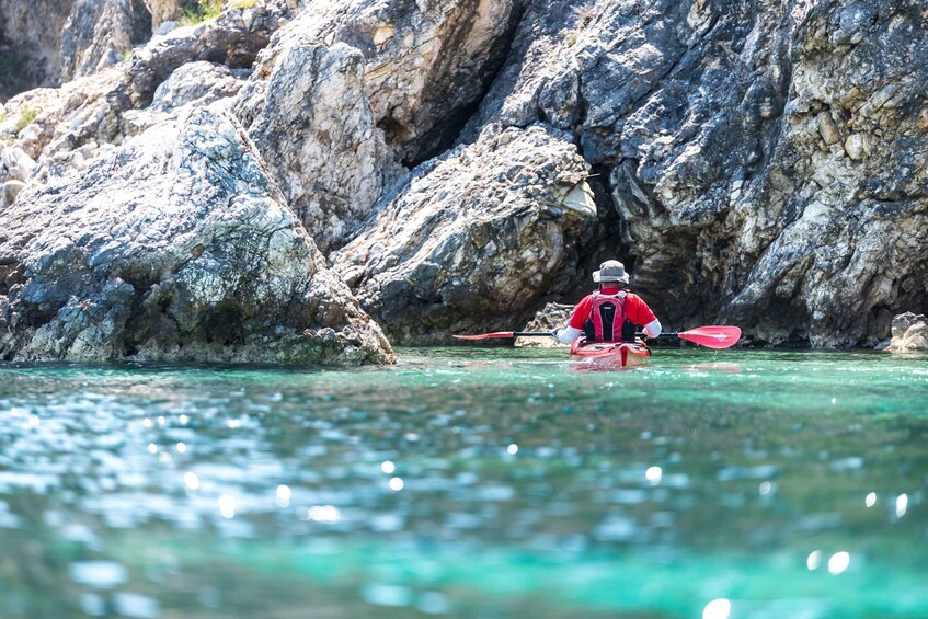 Lefkada: Blue Cave Kayak Tour with a Taste of Greece