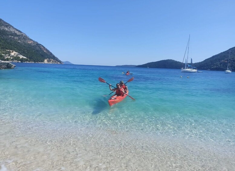 Picture 28 for Activity Lefkada: Blue Cave Kayak Tour with a Taste of Greece