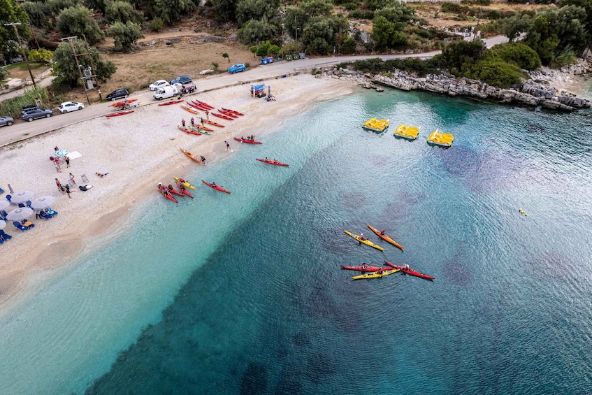 Picture 21 for Activity Lefkada: Blue Cave Kayak Tour with a Taste of Greece