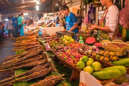 Luang Prabang Night Market and Street Food with BBQ Private Tour