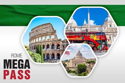 Rome MegaCombo Tickets Colosseum, Vatican, Pantheon & HoHo Bus