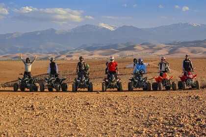Agafay Desert Sunset Quad Adventure with Dinner & Fire Show