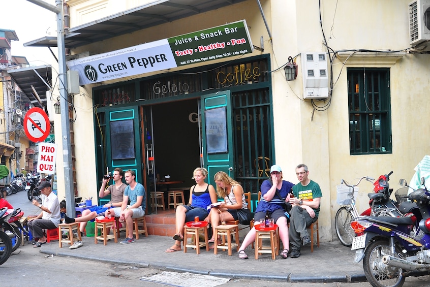 Outdoor cafe in Hanoi